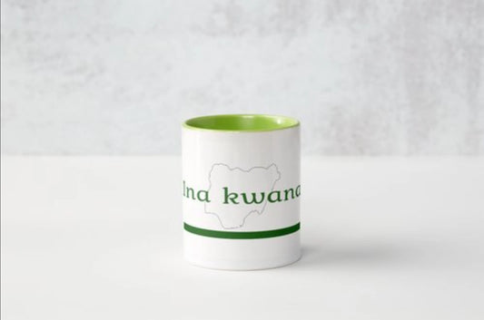 Hausa, Green and White - Set of 4 (11 Ounces)
